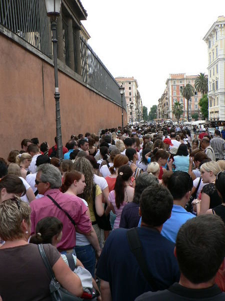 Queuing To Enter The Vatican City