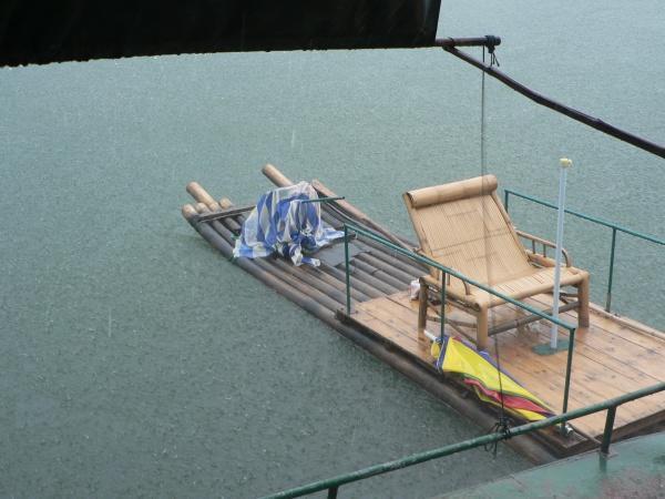 Our raft getting drenched