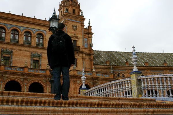 Chris at Plaza de Espana