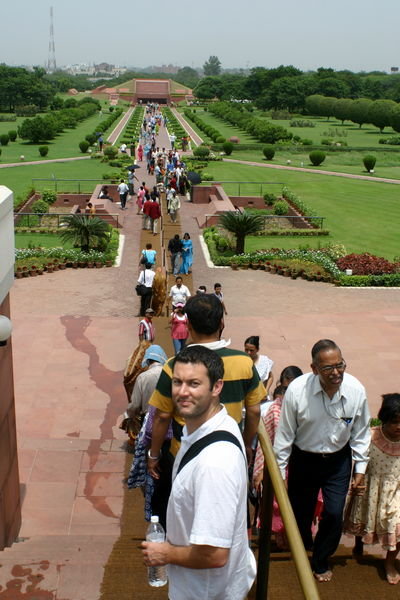 Chris joins the crowds at the Lotus Temple