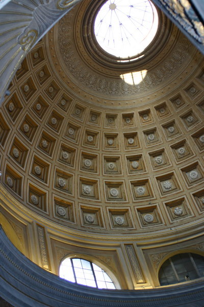 Domed ceiling inside the Vatican Museum