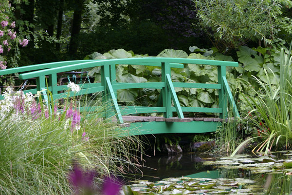 The bridge over the lake in Monet's Garden, Giverny