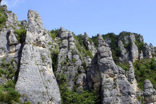 crazy rock formations at Gorges du Tarn
