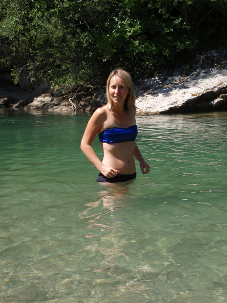 Brrr! Swimming in the Verdon Gorge! Freezing but very, very good.