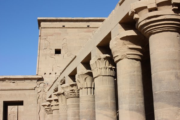 Philae - columns in the Temple of Isis