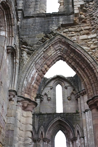 The 12th-century abbey ruins at Fountains Abbey