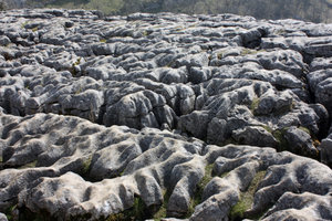 Limestone rock on top of Malham Cove