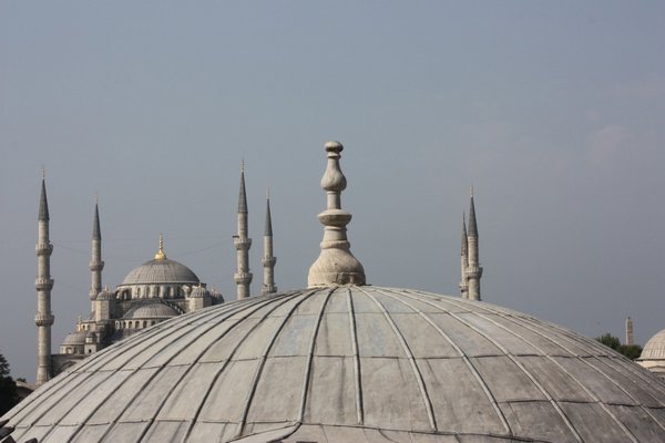 The Blue Mosque from inside Aya Sofya 