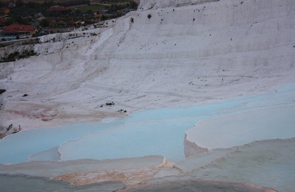 Travertine and blue pools