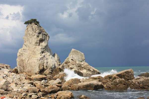 Black Sea angry skies