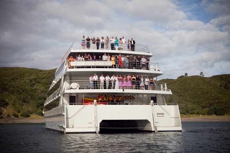 Wedding guests on board The Ipipiri