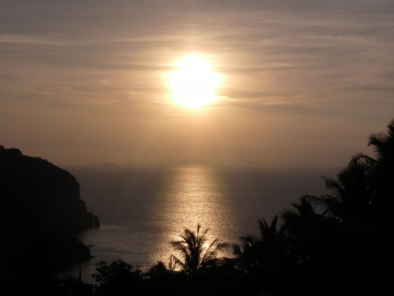 sunset over phi phi