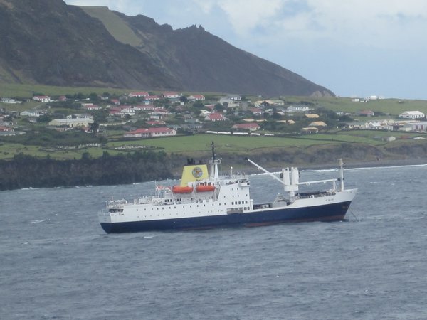 RMS St Helena's last visit to Tristan da Cunha