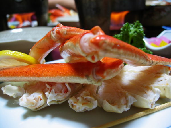 Seafood feast -- flower crab