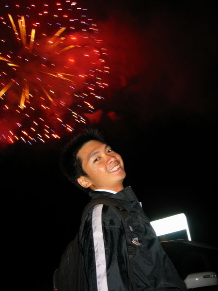 my 1st few attempts to capture dear with fireworks in the background! Nice?