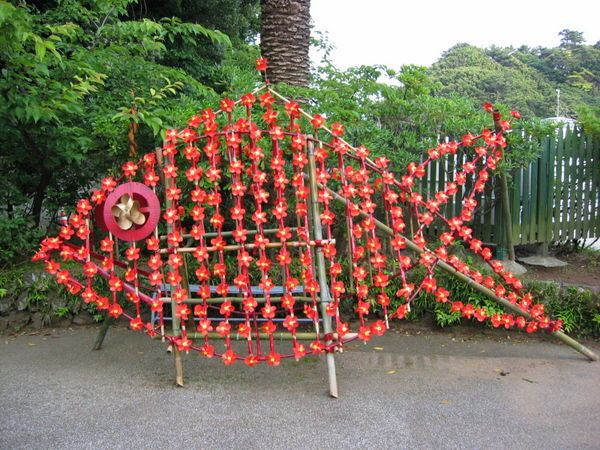 Shimoda's Red Fish. Not edible this time round, cos it's made of small windmills!