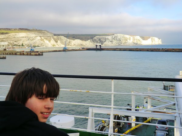 Arriving at the white cliffs of Dover