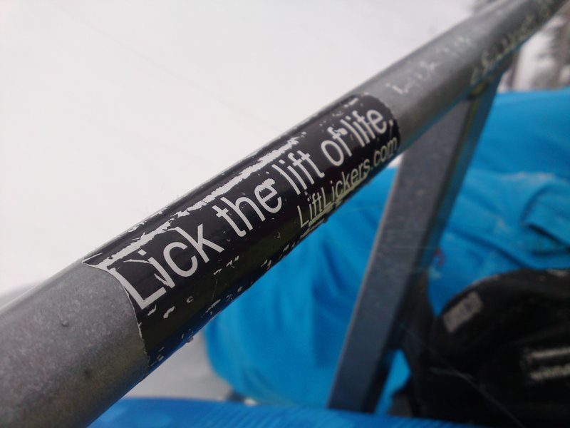 A nice sticker on the chairlift