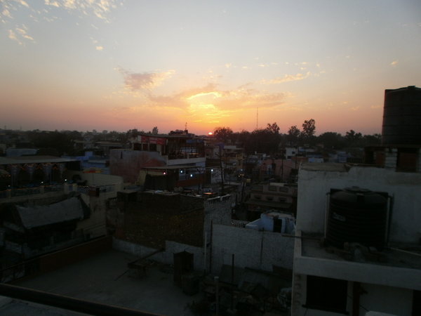 View from rooftop in Agra