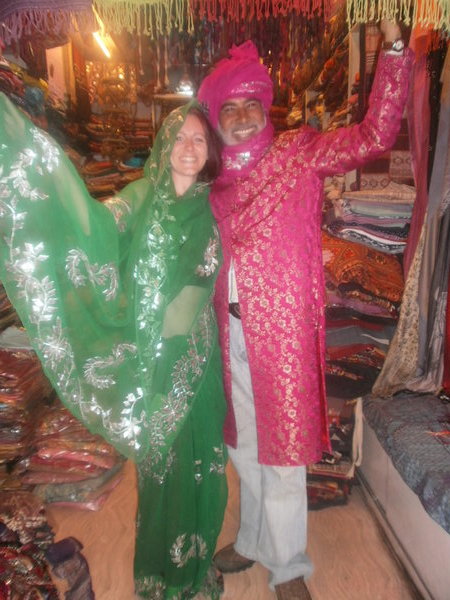 He got her in a sari...