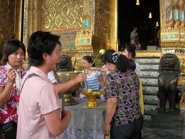 Buddist rituals at the grand palace