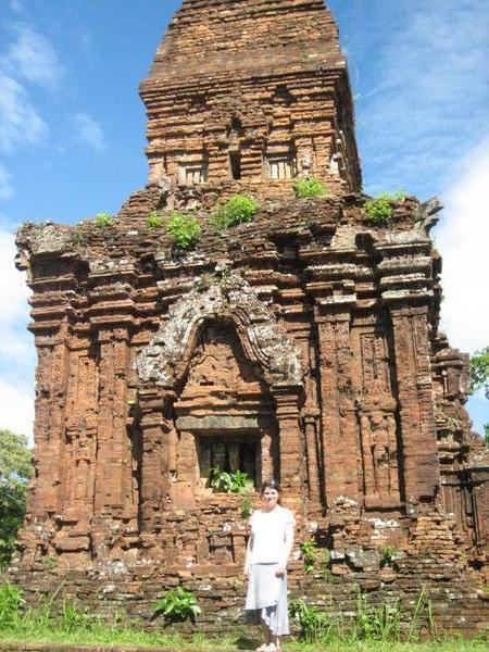 At the ancient ruins of My Son, of the Cham tribe