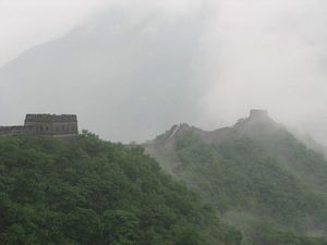 The great wall in the mist