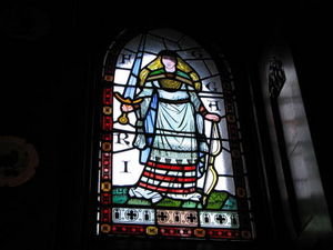 Stained glass window in Cardiff castle