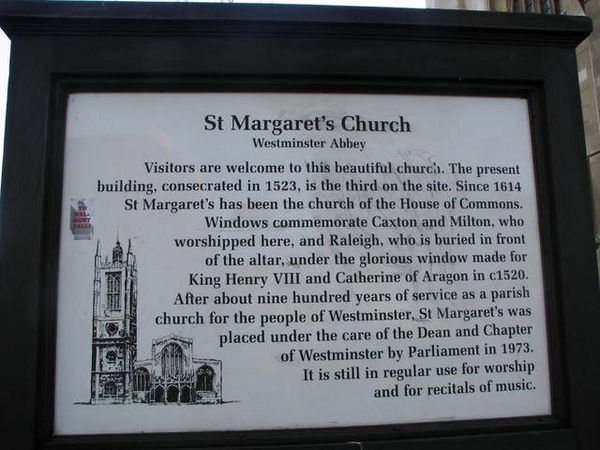 sign, St. Margaret's Church