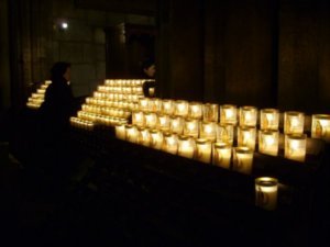 m I lit a candle in Notre Dame