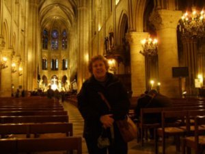 m Susie inside Notre Dame