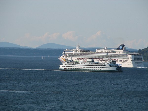Another ship leaving Seattle