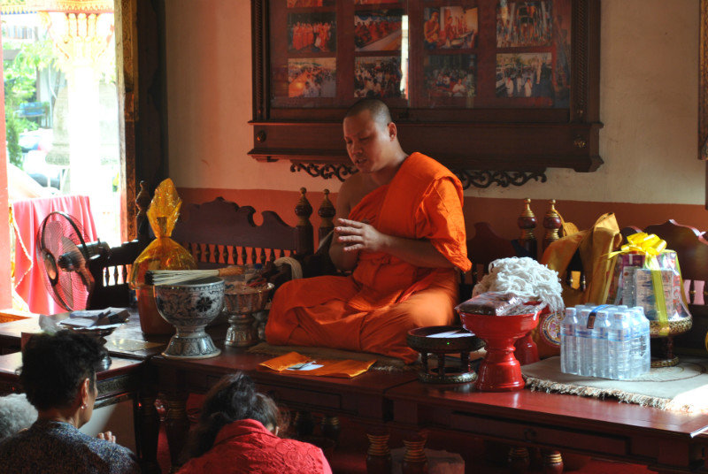 Monk giving blessing