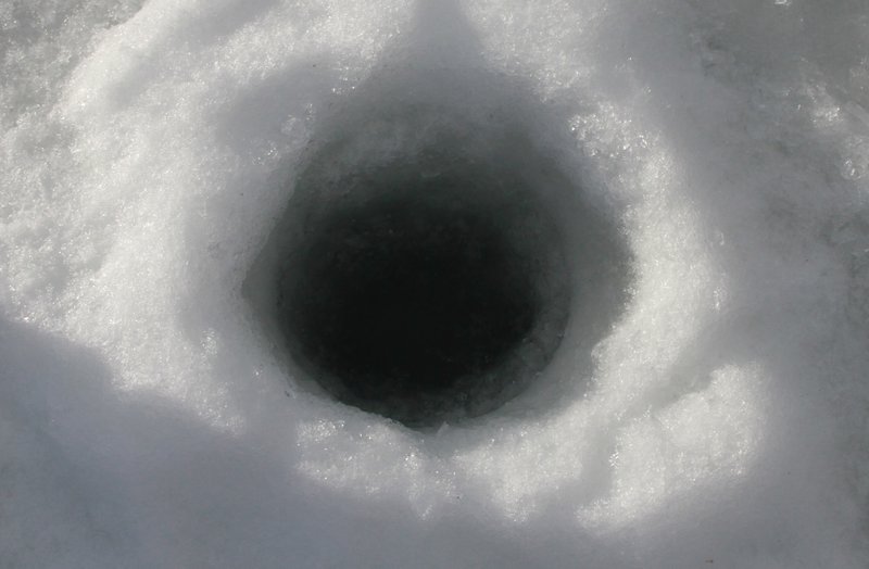 Whitefish Ice Fishing Hole
