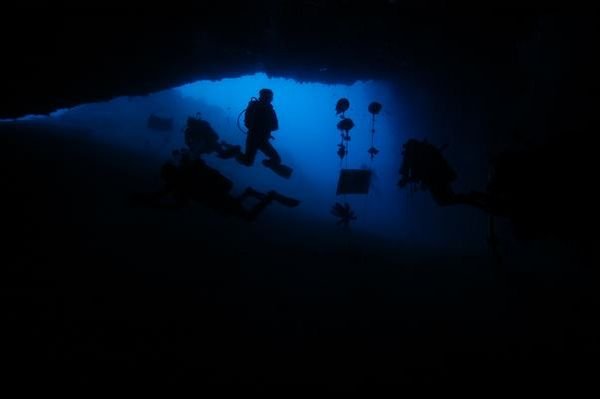 Cave diving