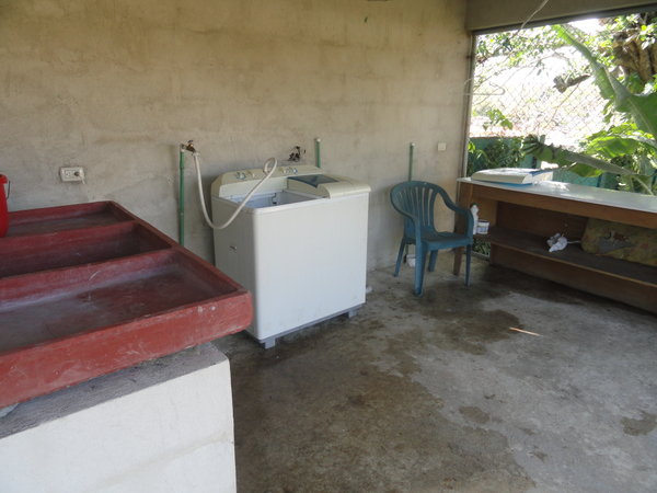 open air laundry room at Ana's place...not basin for handwashing clothes