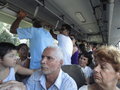 towards back of bus...starting to get crowded