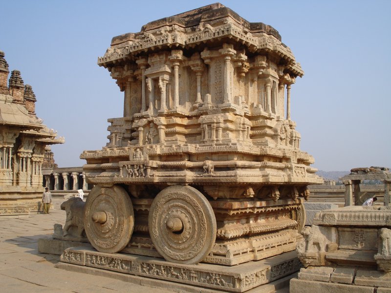 Stone chariot inside the Vittala Temple complex
