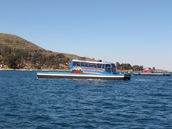 Our Bus on the lake