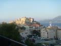 The view of the old fort town at Calvi from our balcony
