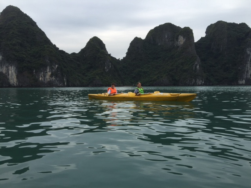 ...quiet paddle on Halong Bay..