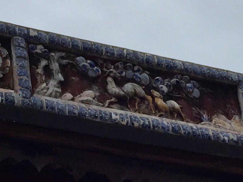 ...gable carvings in Japanese temple...
