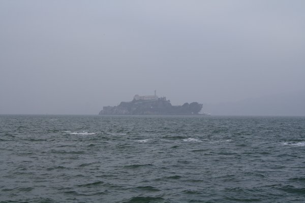 Alcatraz through the fog