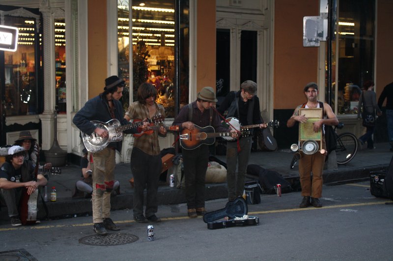 First buskers..