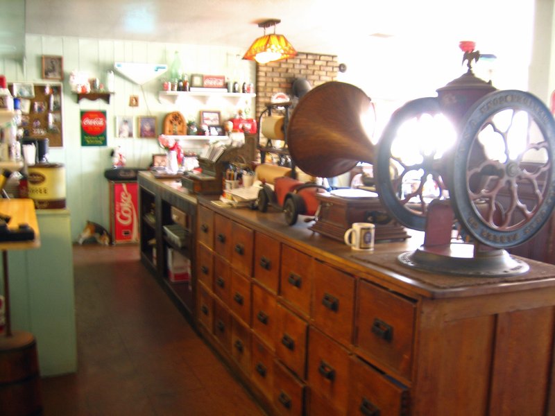 All working antiques in Lotta Lou's Cafe