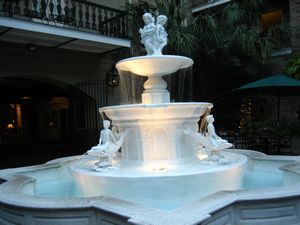 Fountain in our Hotel's courtyard