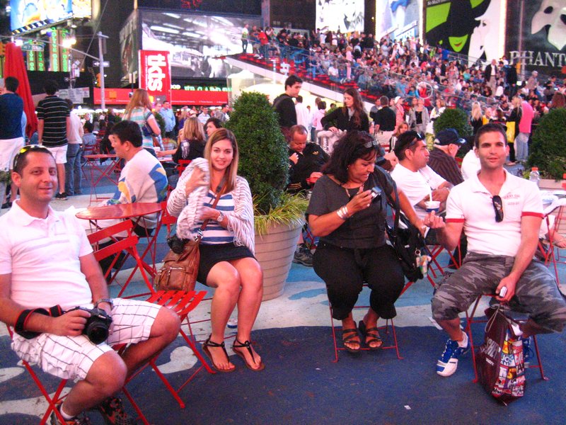 People-watching in Times Square