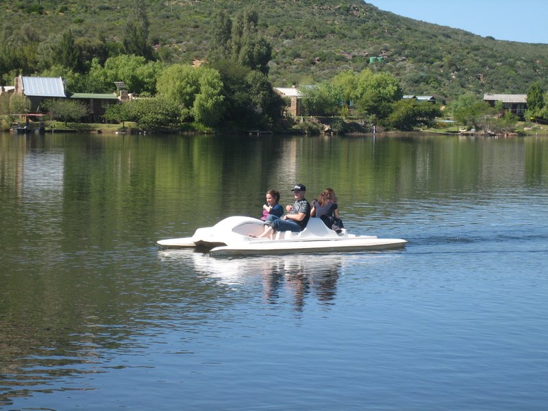 Faizel taking his family for a spin on the dam