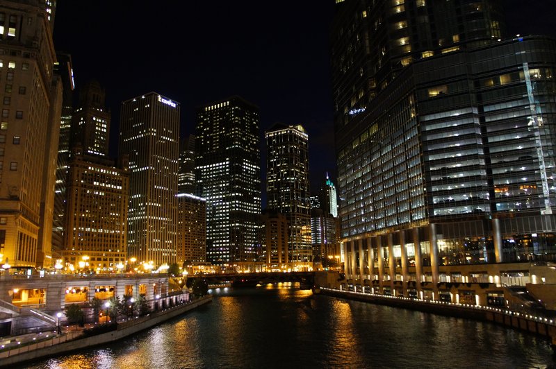 Chicago river lights