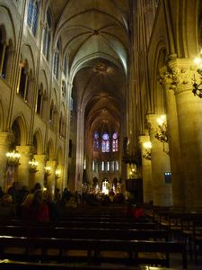 Inside the gothic cathedral